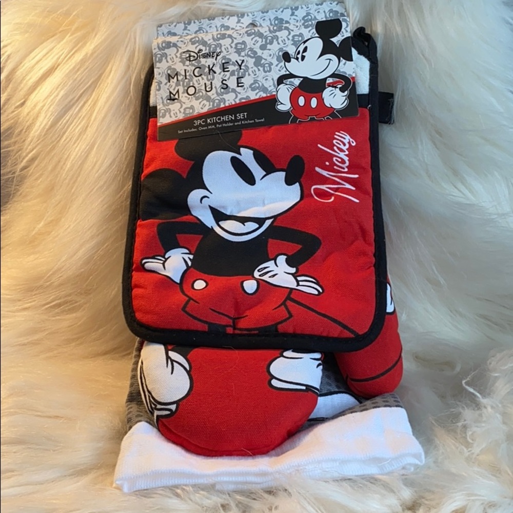 Disney Mickey Mouse 3 Piece Kitchen Set NWT